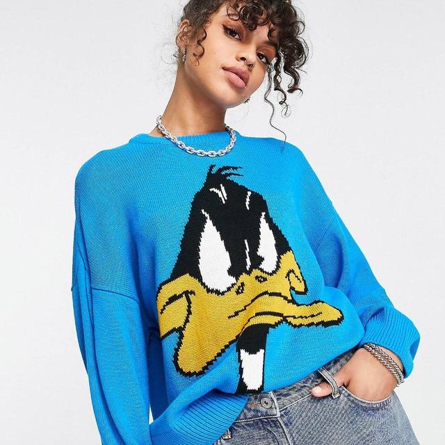 ASOS Women's Jumper - Blue/Multi - L on Productcaster.