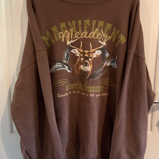 Vintage Men's Sweatshirt - Brown - L on Productcaster.