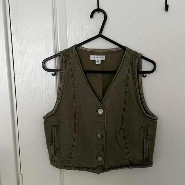 Topshop Women's Vest - Khaki - XS on Productcaster.