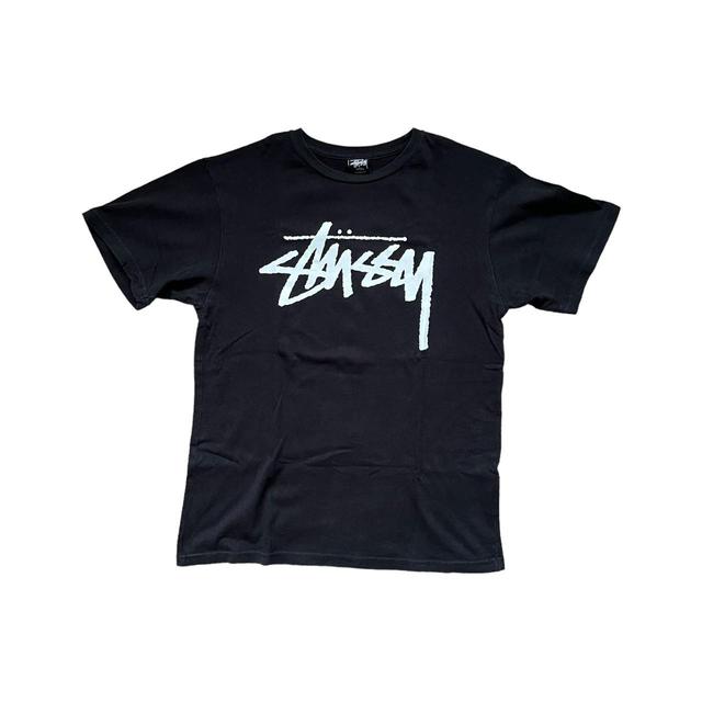 Stüssy Men's T-shirt - Black/White - S on Productcaster.