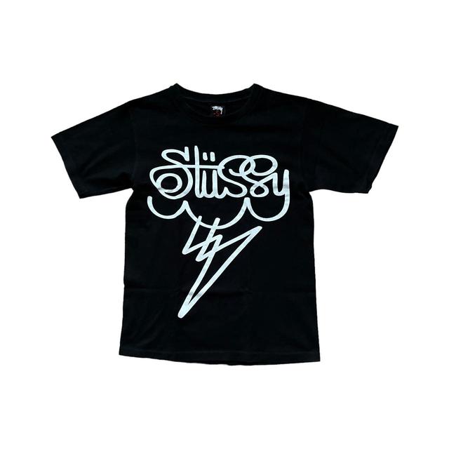 Stüssy Men's T-shirt - Black/White - S on Productcaster.