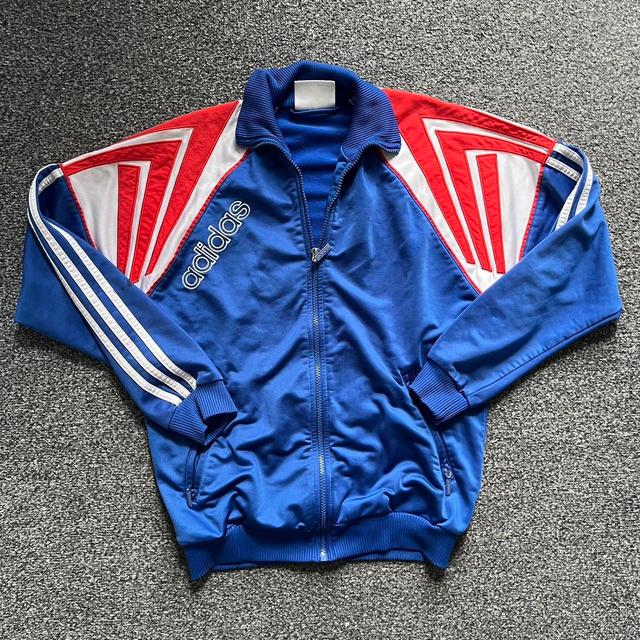 Adidas Men's Jacket - Blue/Red - XS on Productcaster.