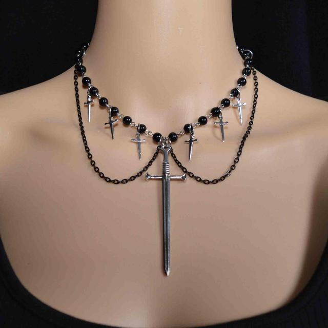 Custom Women's Necklace - Black on Productcaster.