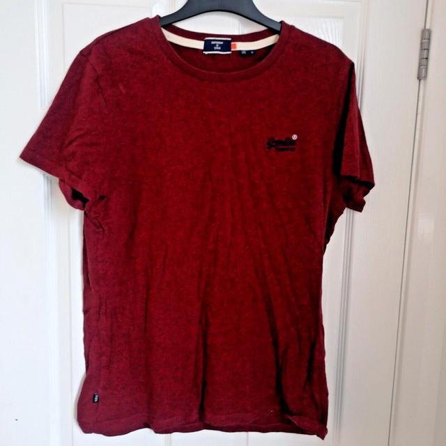 Superdry Men's T-shirt - Red - L on Productcaster.