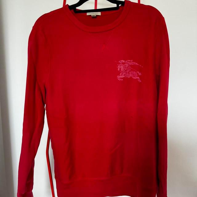 Burberry Men's Sweatshirt - Red - M on Productcaster.