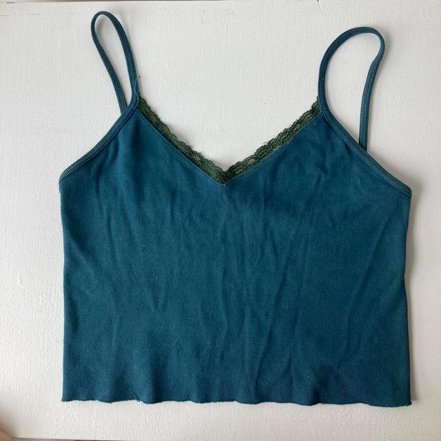 Brandy Melville Women's Crop top - Green - One size on Productcaster.