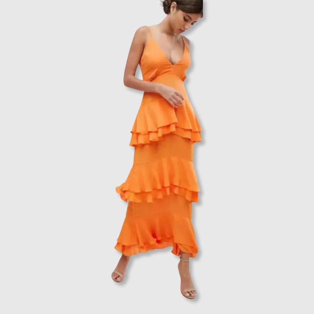 Missguided Women's Maxi Dress - Orange - 8 on Productcaster.