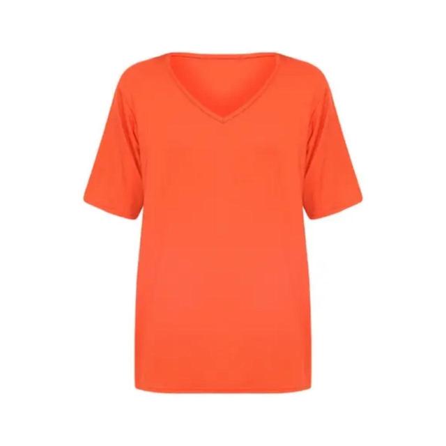 PrettyLittleThing Women's T-shirt - Orange - 4 on Productcaster.