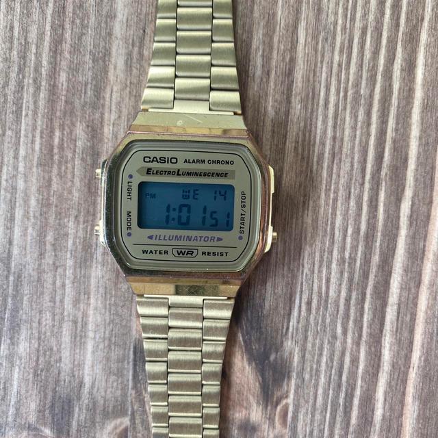 Casio Men's Digital Watch - Gold on Productcaster.