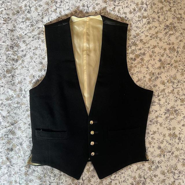 Men's Waistcoat - Black/Gold - S on Productcaster.