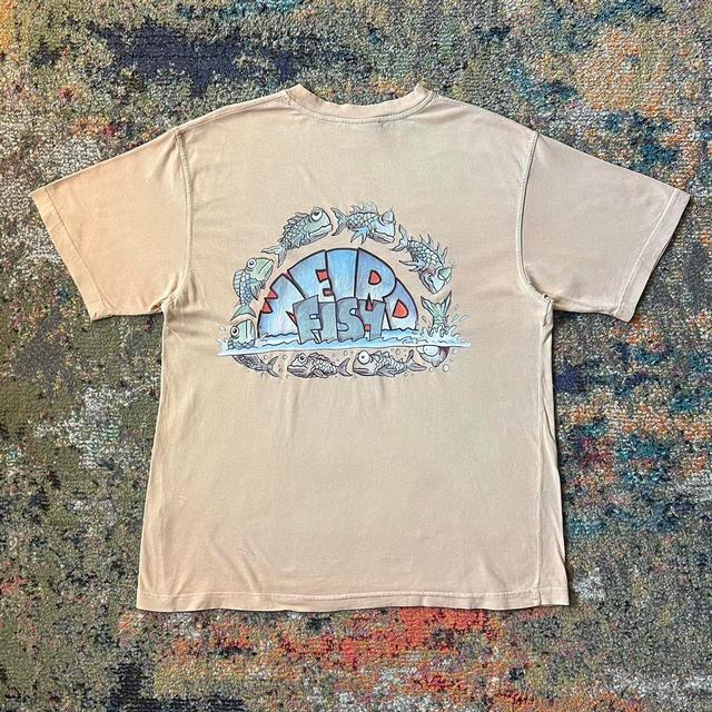 Weird Fish Men's T-shirt - Tan/Cream - XL on Productcaster.