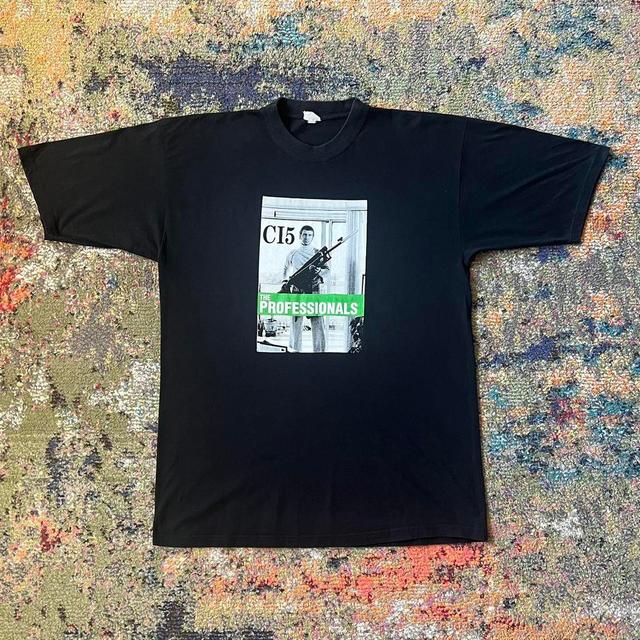 Vintage Men's T-shirt - Black/White - XL on Productcaster.