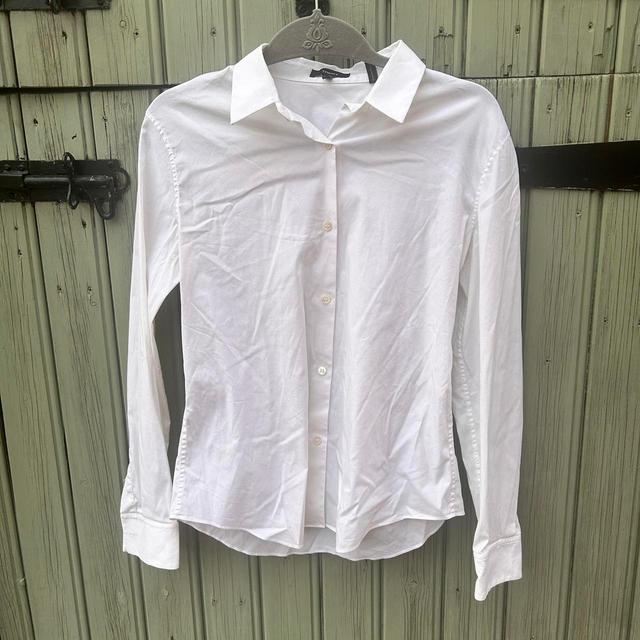 Theory Women's Shirt - White - 8 on Productcaster.