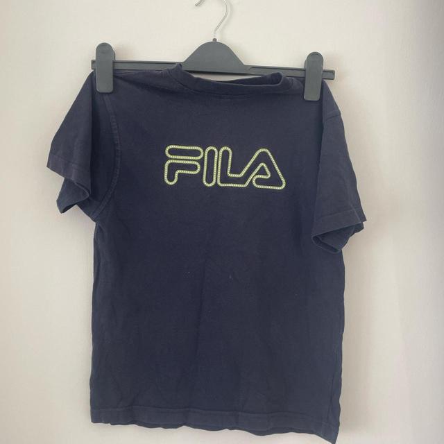 Fila Women's T-shirt - Navy/Green - 8 on Productcaster.