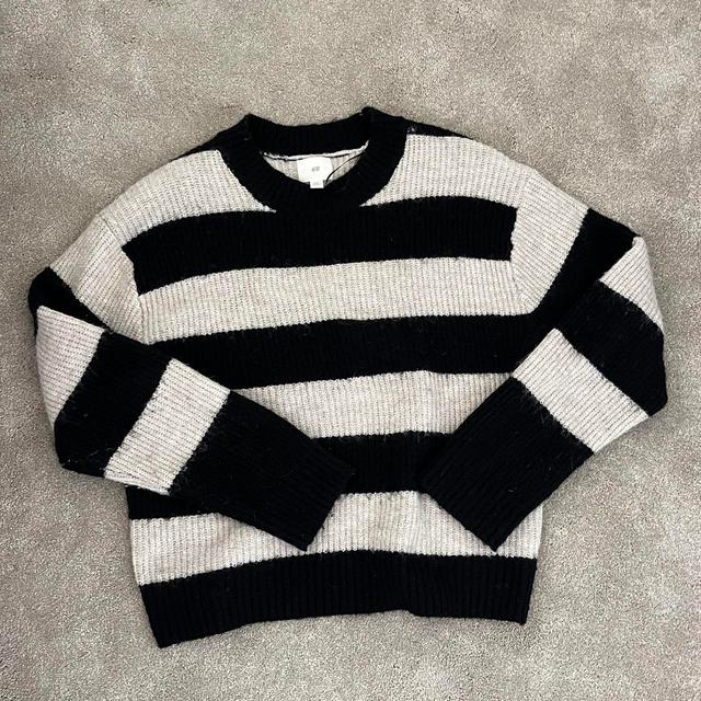 H&M Women's Jumper - Black/White - S on Productcaster.