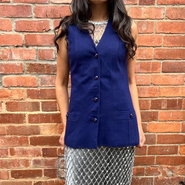 Women's Waistcoat - Blue/Navy - 10 on Productcaster.