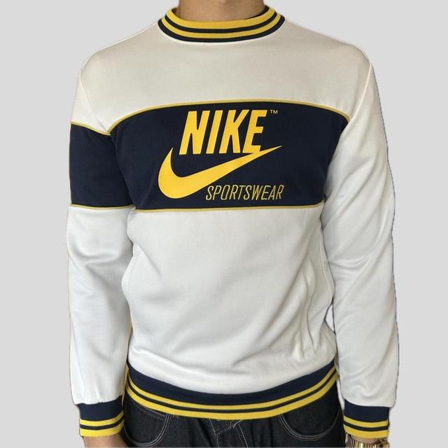 Nike Men's Sweatshirt - White - S on Productcaster.