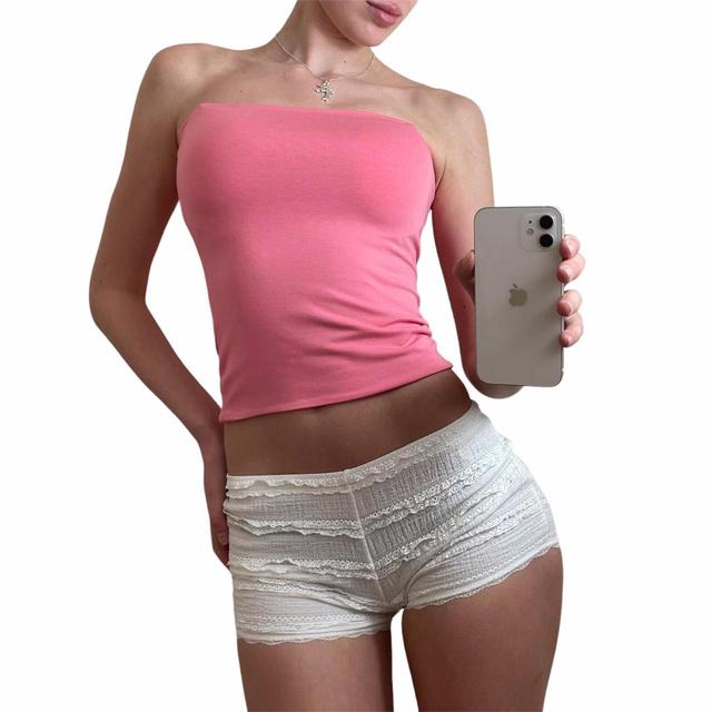 Handmade Women's Crop top - Pink - 10 on Productcaster.