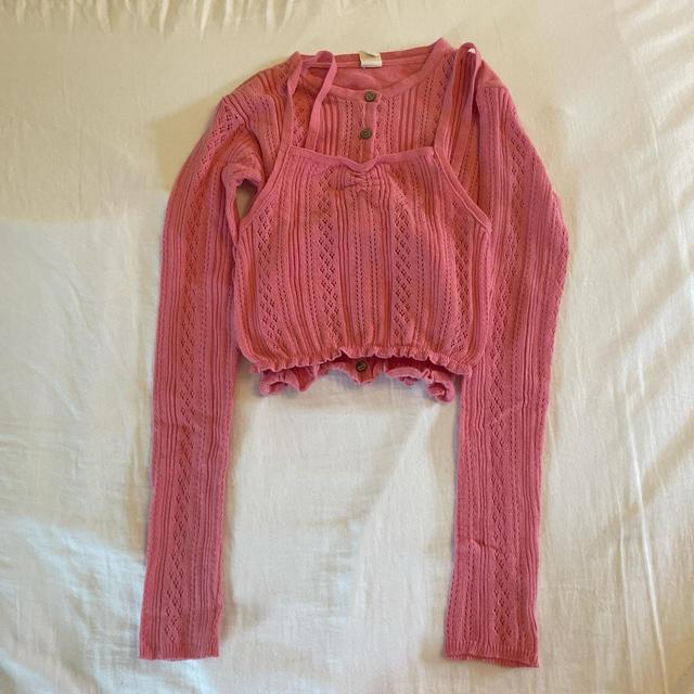 Urban Outfitters Women's Cardigan - Pink - XS on Productcaster.