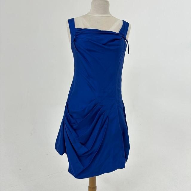 Vintage Women's Midi Dress - Blue - 10 on Productcaster.