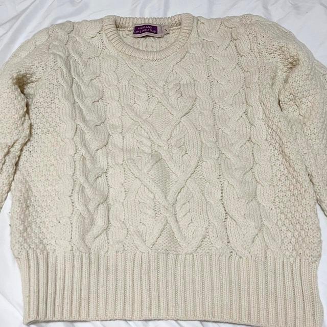 Vintage Women's Jumper - Cream/White - S on Productcaster.