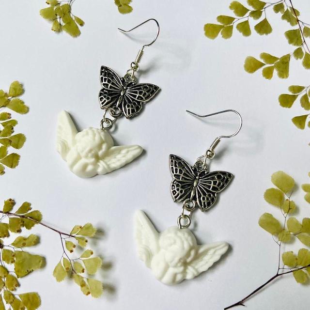 Women's Earrings - White on Productcaster.