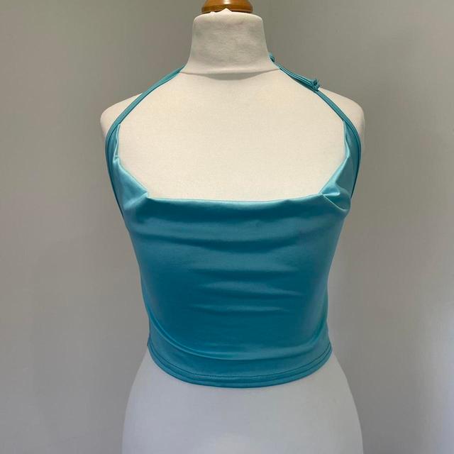 PrettyLittleThing Women's Crop top - Blue - 8 on Productcaster.