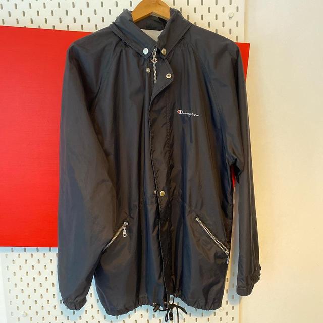 Champion Men's Windbreaker Jacket - Black - L on Productcaster.