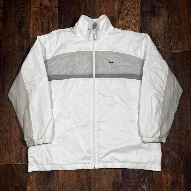 Nike Men's Windbreaker Jacket - Grey/White - XL on Productcaster.