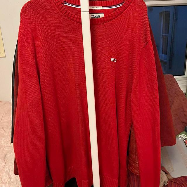 Tommy Hilfiger Men's Jumper - Red - S on Productcaster.