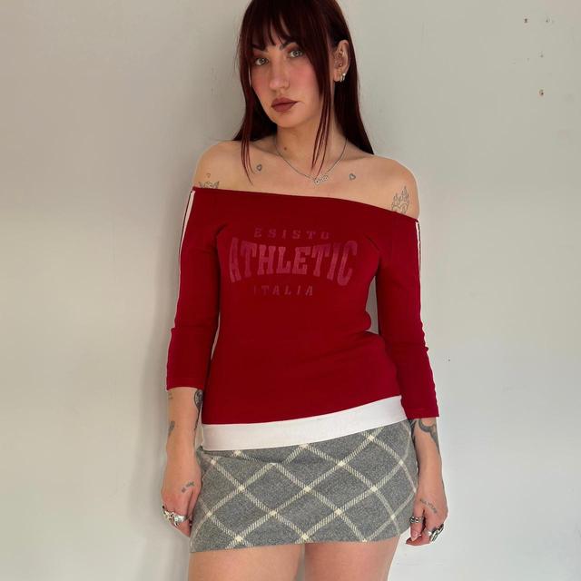 Vintage Women's Top - Red/White - 6 on Productcaster.