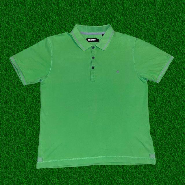 DKNY Men's Polo shirt - Green - L on Productcaster.