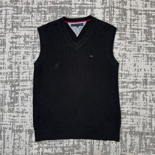 Tommy Hilfiger Men's Vest - Black/Red - M on Productcaster.