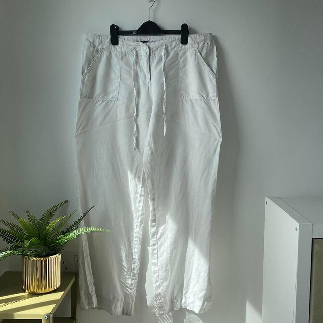 Primark Women's Trousers - White/Cream - UK 14 on Productcaster.