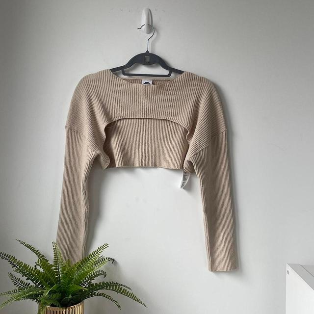 Urban Outfitters Women's Jumper - Tan/Cream - XS on Productcaster.