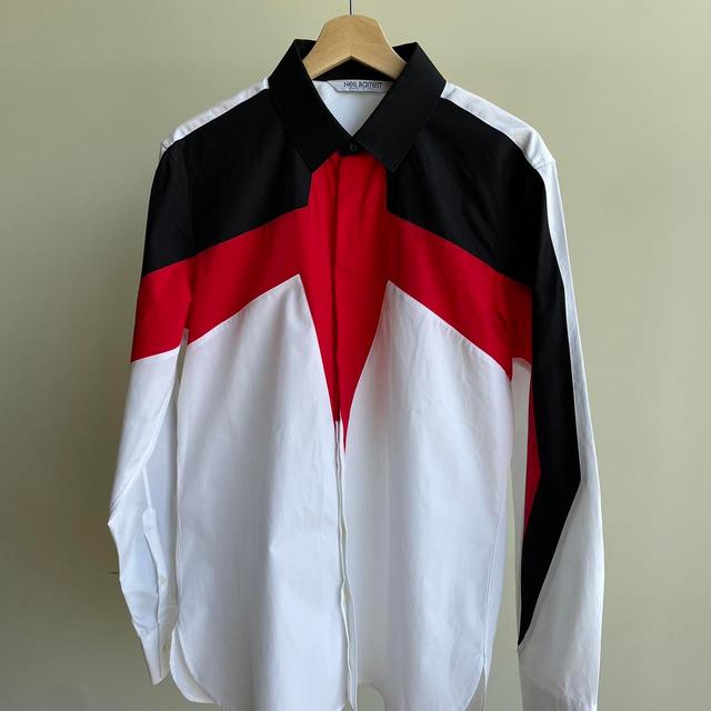 Neil Barrett Men's Shirt - White/Black - M on Productcaster.