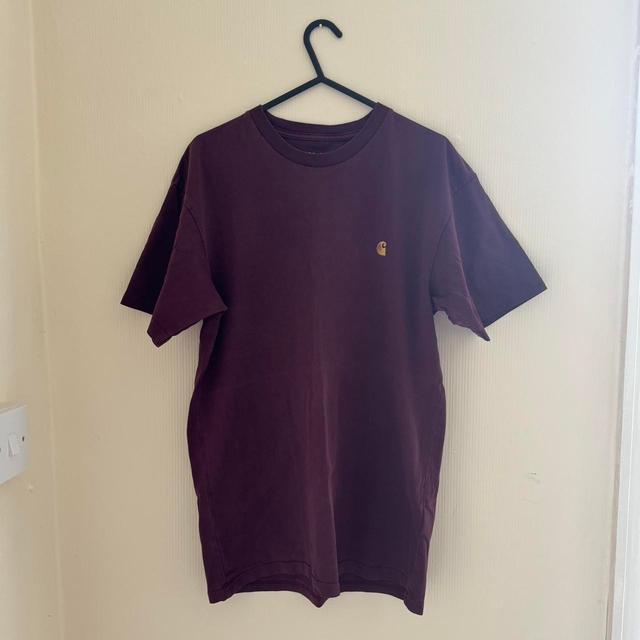 Carhartt Men's T-shirt - Burgundy - S on Productcaster.