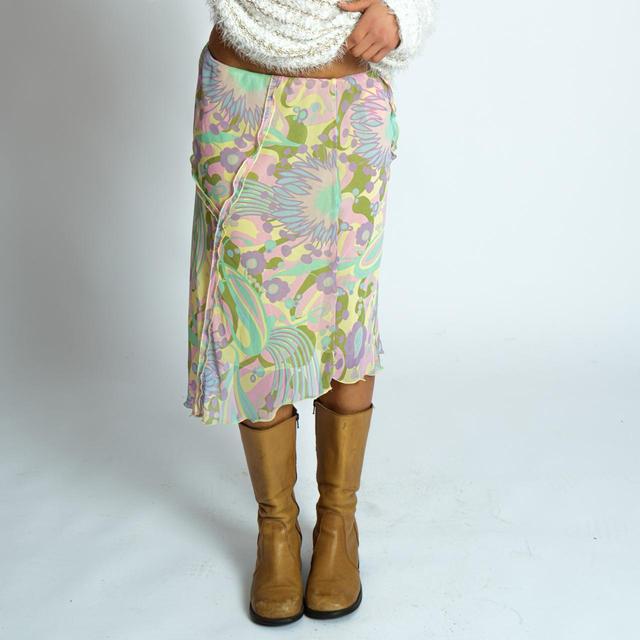 Vintage Women's Midi Skirt - Multi - UK 8 on Productcaster.