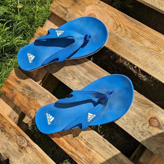 Adidas Men's Flip flops - Blue - UK 9 on Productcaster.