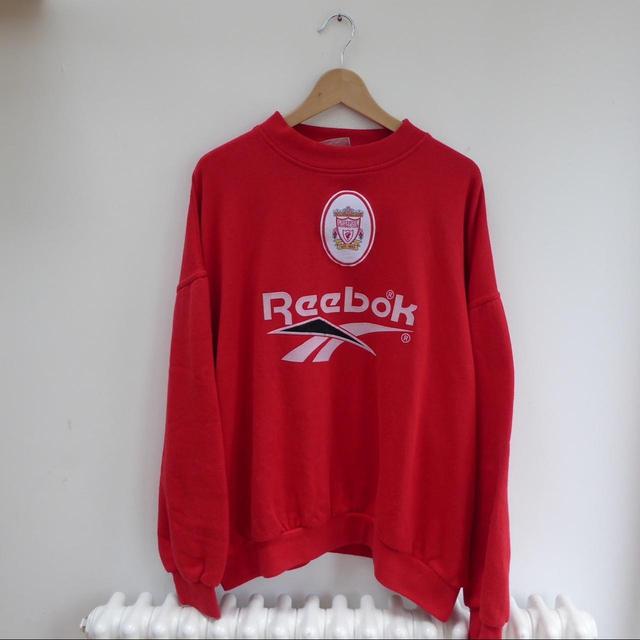 Reebok Men's Sweatshirt - Red - XL on Productcaster.