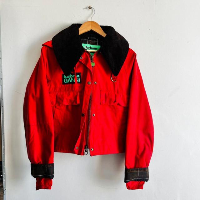 Ganni Men's Bomber Jacket - Red - S on Productcaster.