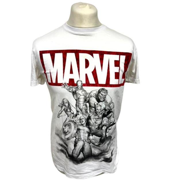 Marvel Men's T-shirt - White - M on Productcaster.