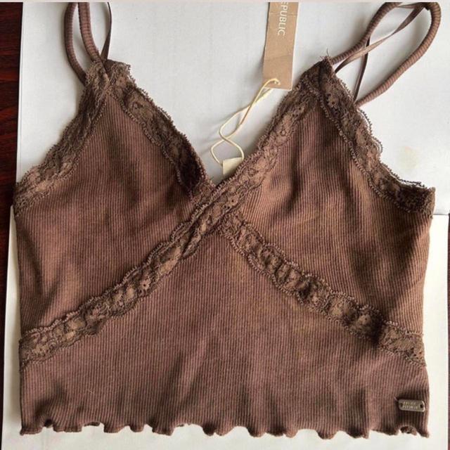 Pull&Bear Women's Crop top - Brown - XS on Productcaster.