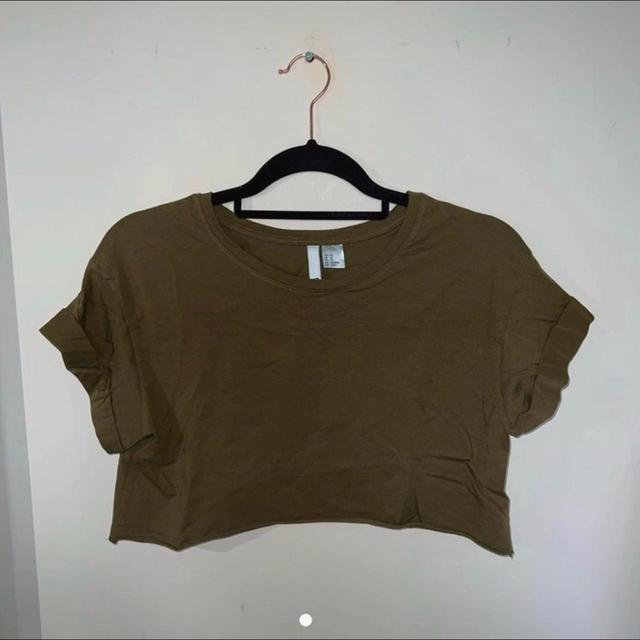 H&M Women's Crop top - Khaki - XS on Productcaster.