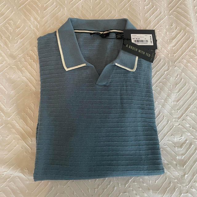 Ted Baker Men's Polo shirt - Blue - L on Productcaster.