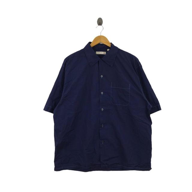 Marni Men's Polo shirt - Navy - XL on Productcaster.