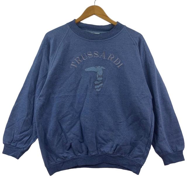 Trussardi Men's Sweatshirt - Blue - L on Productcaster.