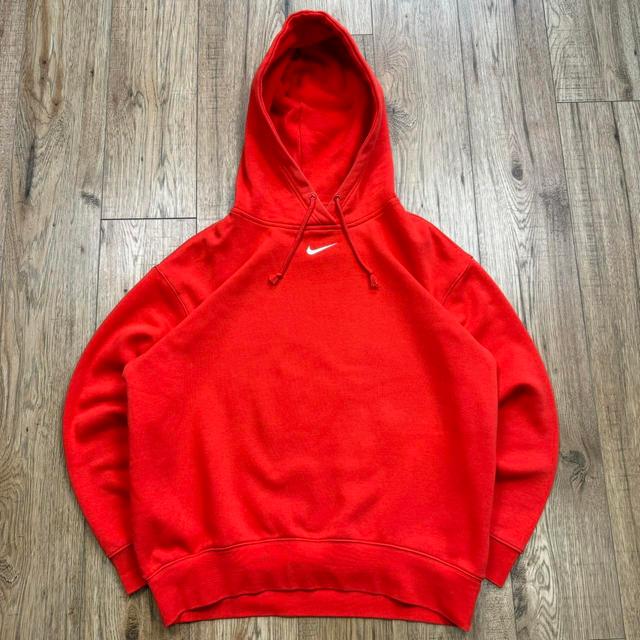 Nike Men's Hoodie - Red/Orange - XS on Productcaster.