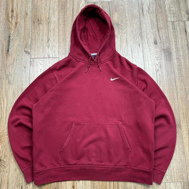 Nike Men's Hoodie - Burgundy - XL on Productcaster.