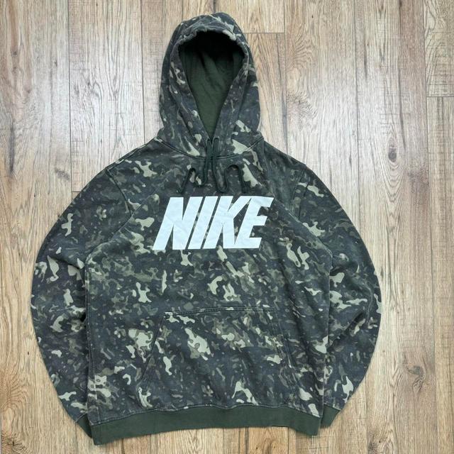 Nike Men's Hoodie - Khaki - M on Productcaster.